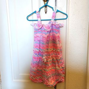 Size 5T Oshkosh Romper-Multicolored
